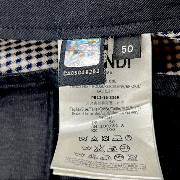 Men’s Fendi Houndstooth Slacks (EU Size 50) Great Condition Wardrobe Staple - Picture 11 of 16